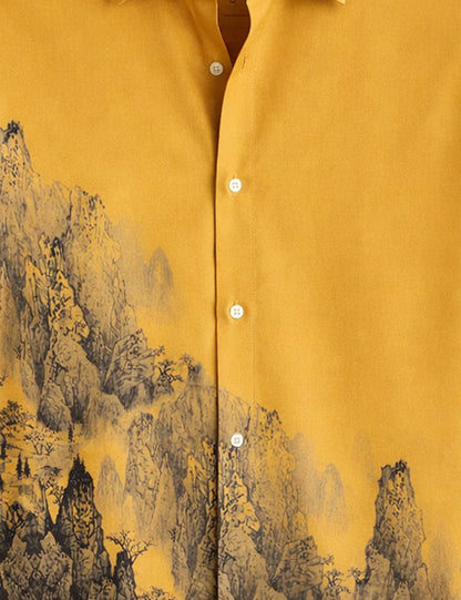 Golden Mountain Printed Men's Shirt - XPST
