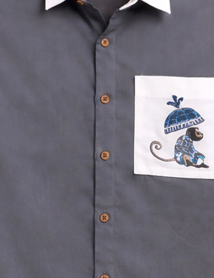 Grey Brand Printed Men's Shirt - XPST