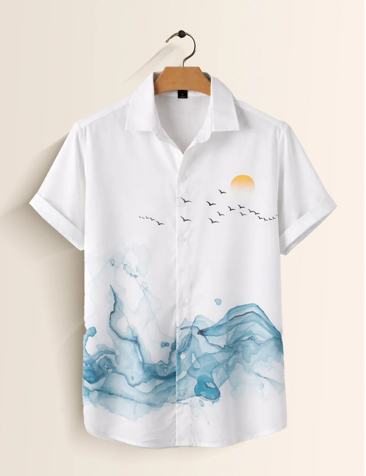 Minimal Scenery Printed Men's Shirt - XPST