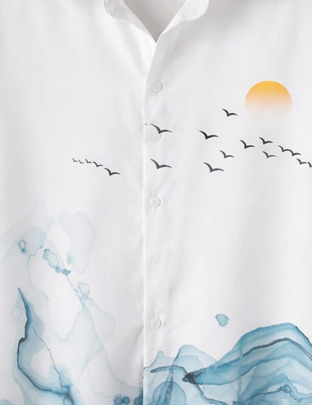 Minimal Scenery Printed Men's Shirt - XPST