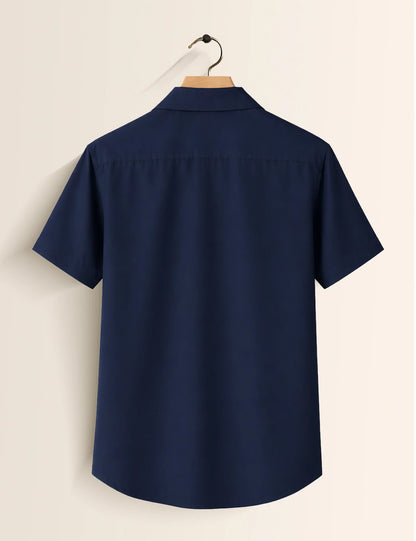 Navy Cross Flower Printed Men's Shirt - XPST