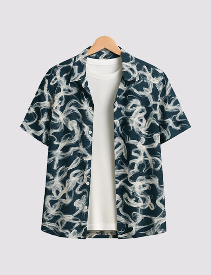 Navy Blue Smokey Men's Shirt - XPST