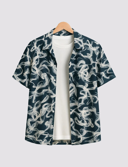 Navy Blue Smokey Men's Shirt - XPST