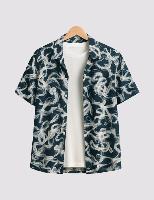 Navy Blue Smokey Men's Shirt - XPST