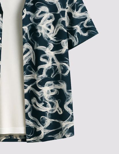 Navy Blue Smokey Men's Shirt - XPST