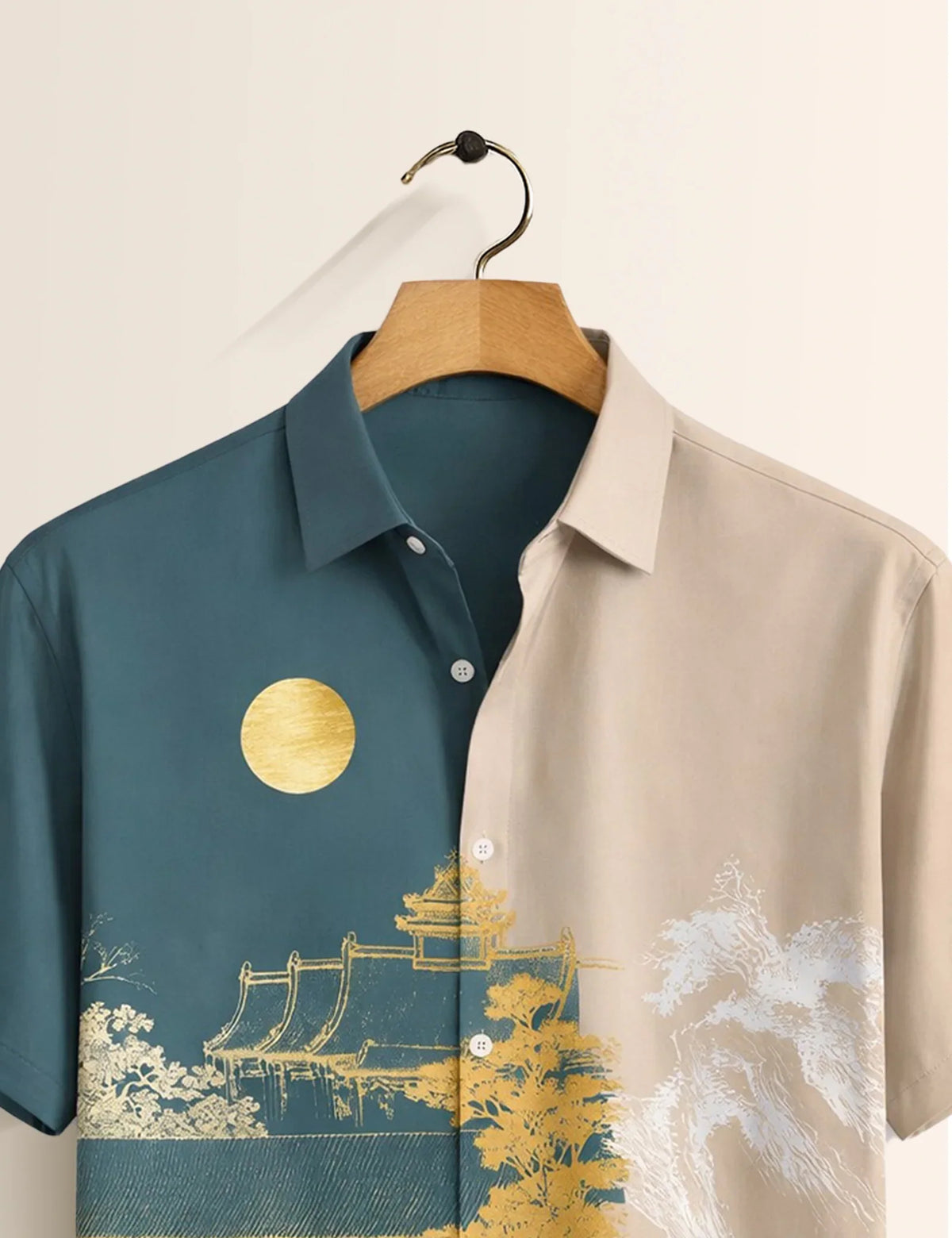 Side Scenery Printed Men's Shirt - XPST