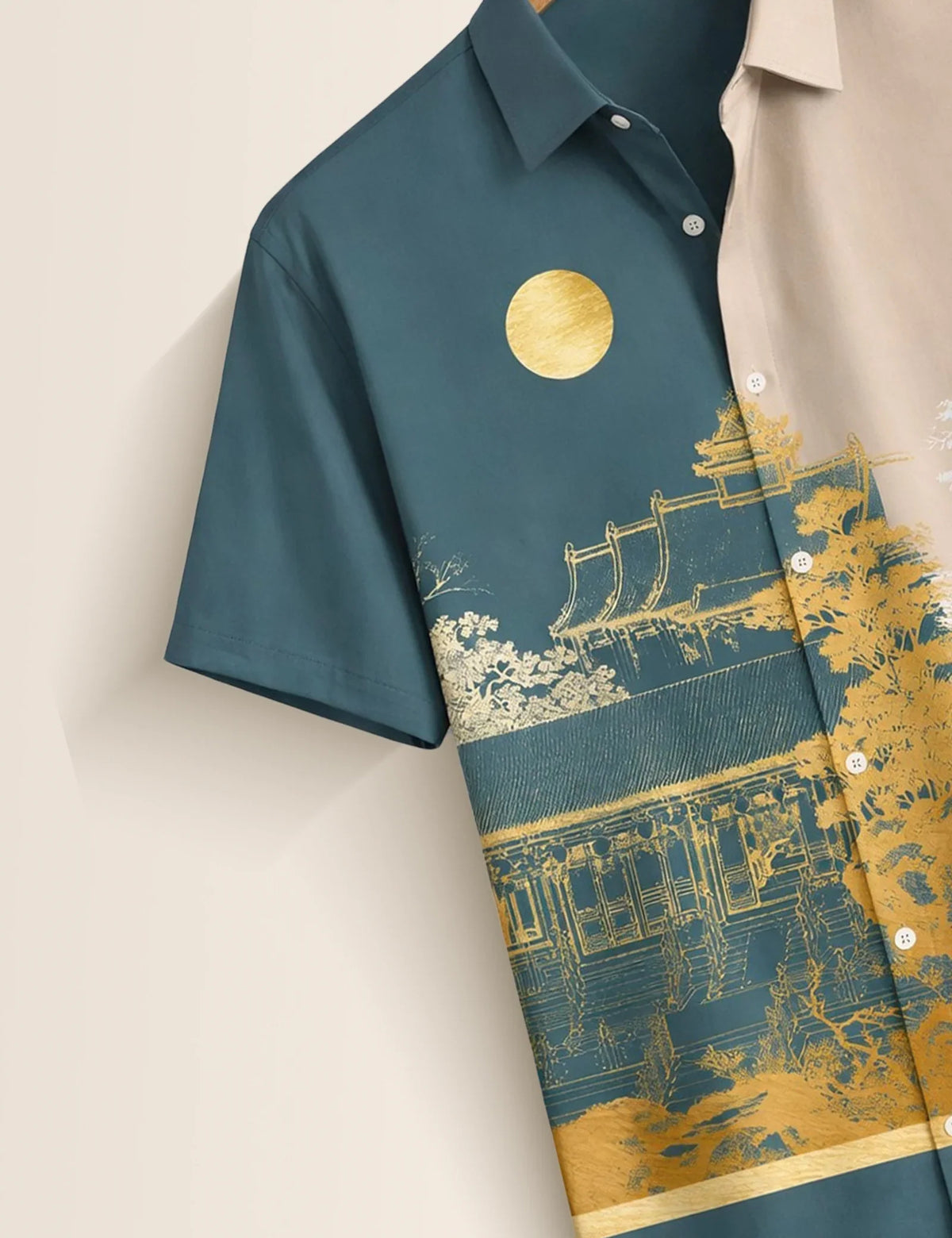 Side Scenery Printed Men's Shirt - XPST