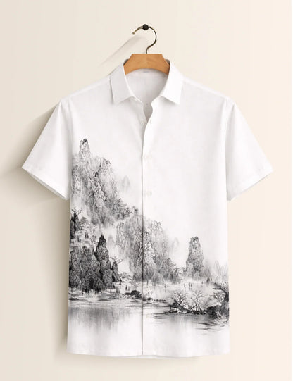 White Mountaining Printed Men's Shirt - XPST