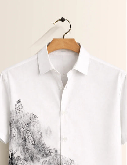 White Mountaining Printed Men's Shirt - XPST