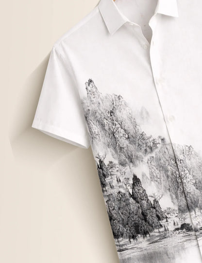 White Mountaining Printed Men's Shirt - XPST