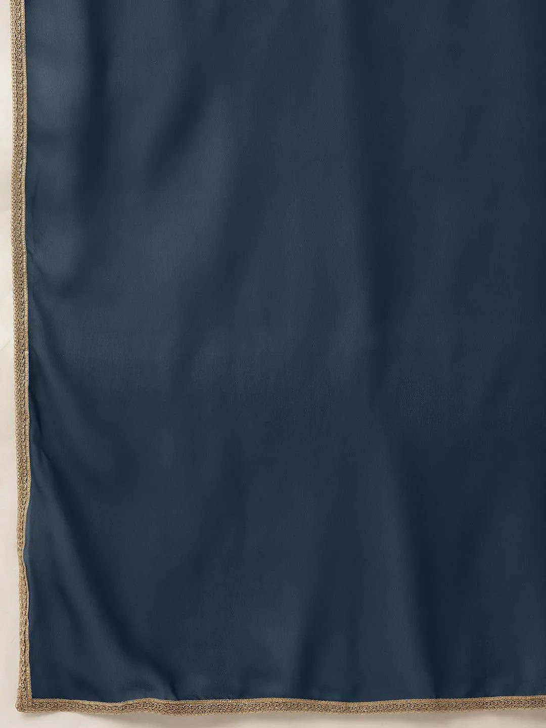 Gerua Blue Embellished Georgette Stitched Saree
