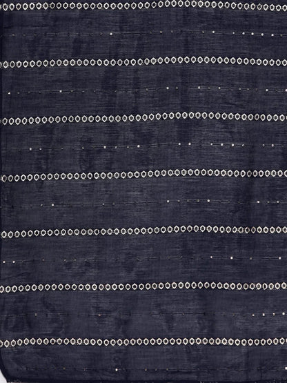 Libas Blue Yoke Design Silk Blend Straight Suit With Dupatta
