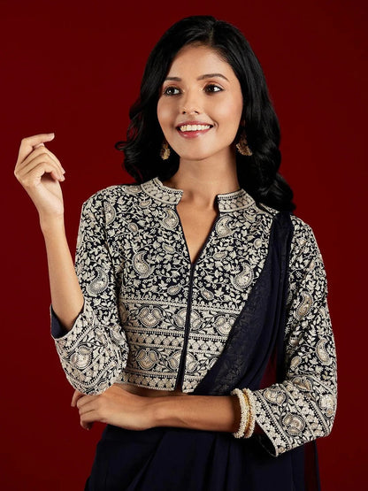 Libas Art Blue Embellished Georgette Co-Ords