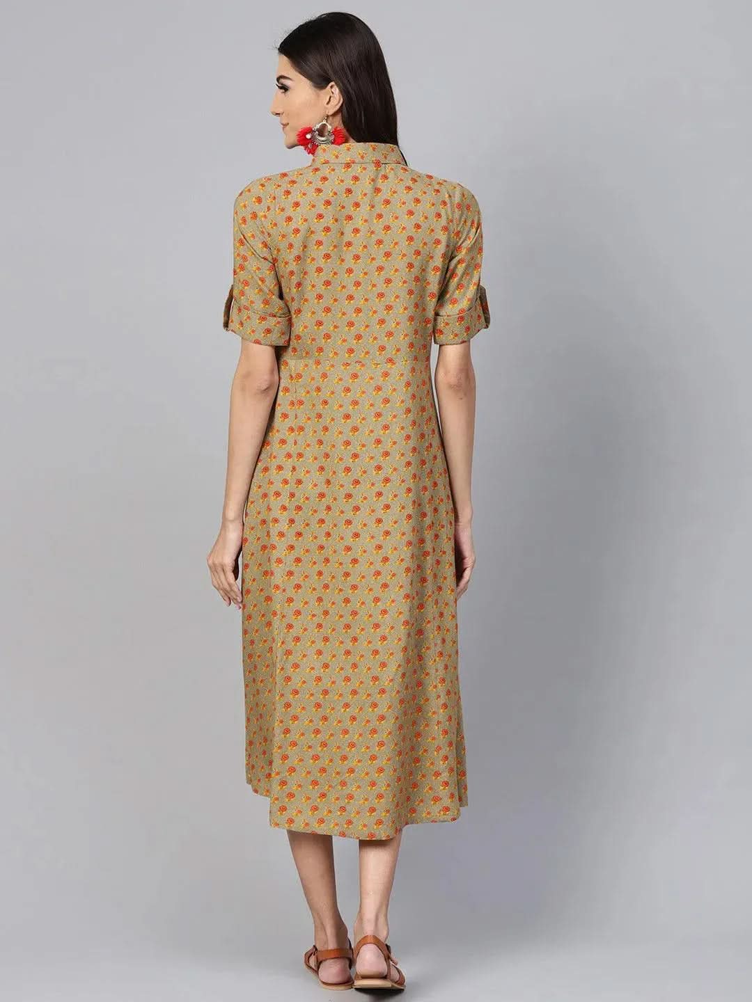 Libas Multicoloured Printed Rayon Dress