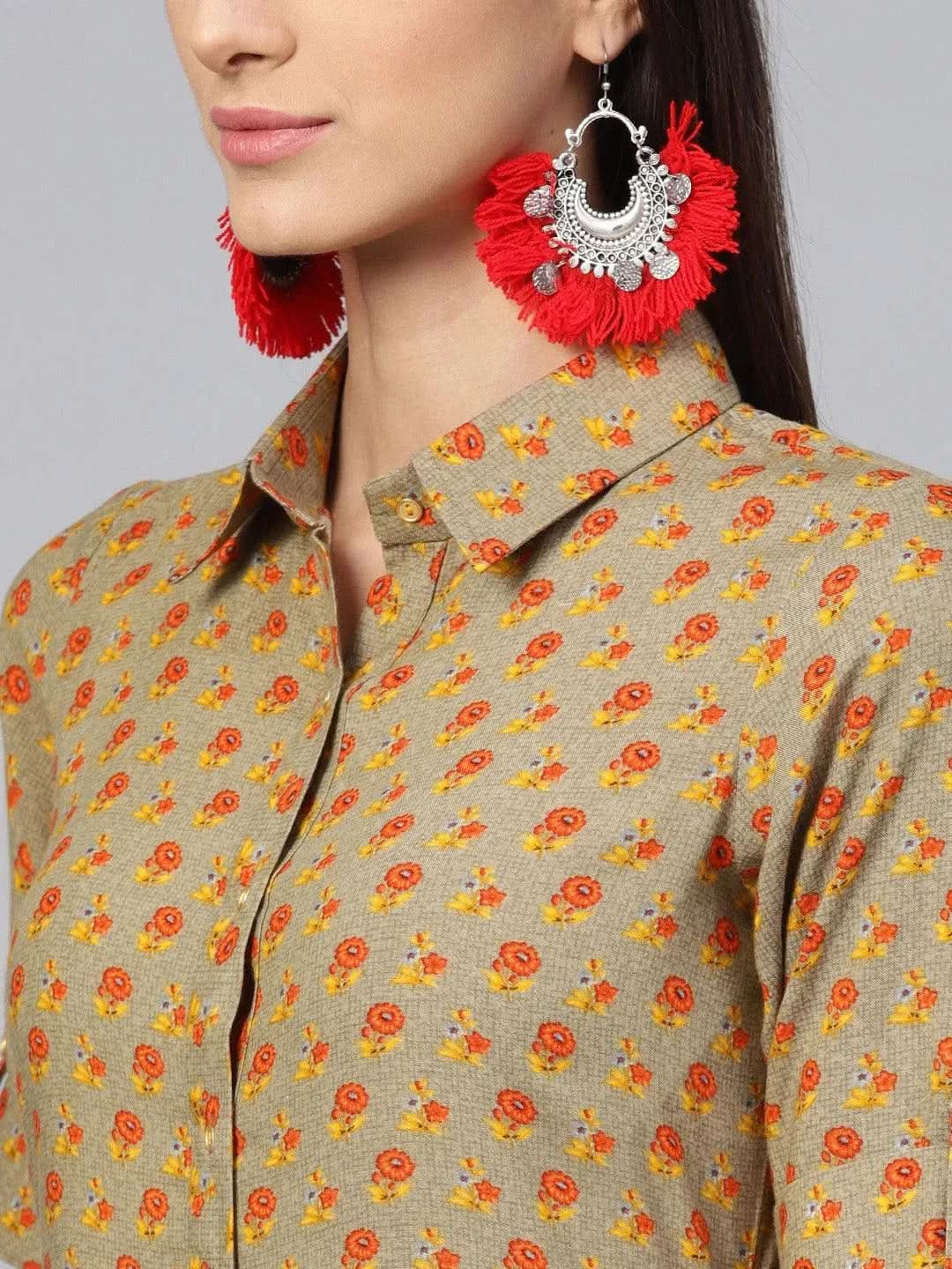 Libas Multicoloured Printed Rayon Dress