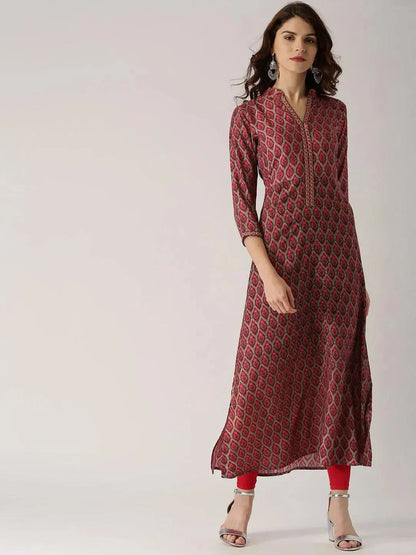 Libas Multicoloured Printed Rayon Kurta