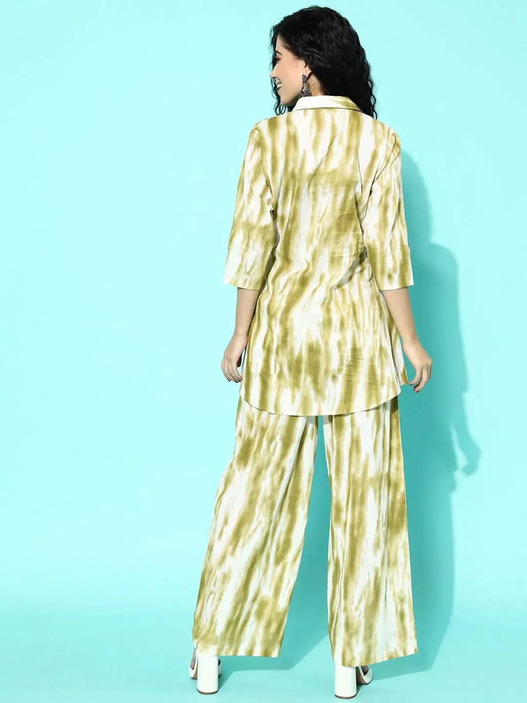 Libas Olive Printed Cotton Night Suit