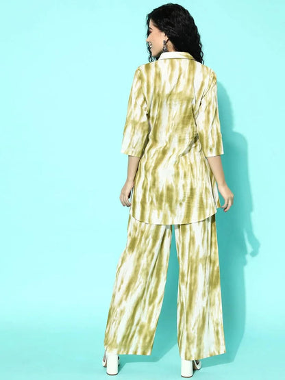 Libas Olive Printed Cotton Night Suit